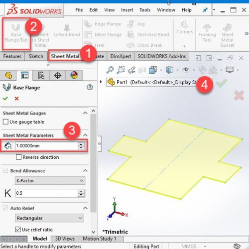 آموزش Sheet Metal در سالیدورک